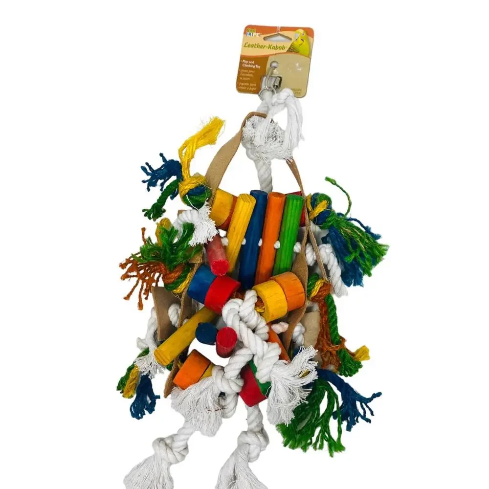 Bird Life Leather Kabob for Large Birds Play & Climbing Toy